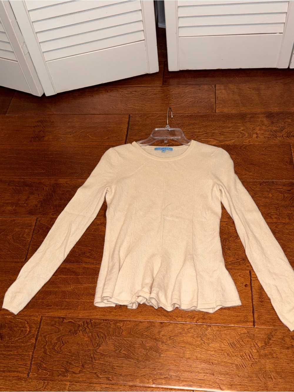 Cream Long Sleeve Cashmere Sweater